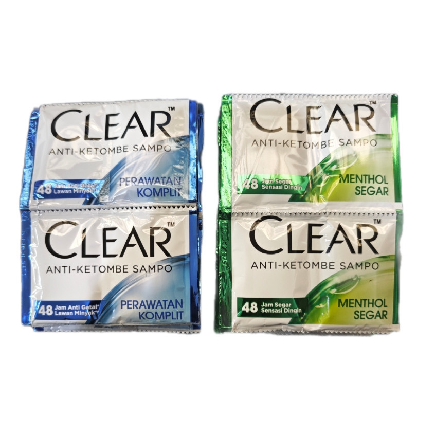 Shampo Sachet Clear | Shampo Clear 1 Renceng (12 sachet)