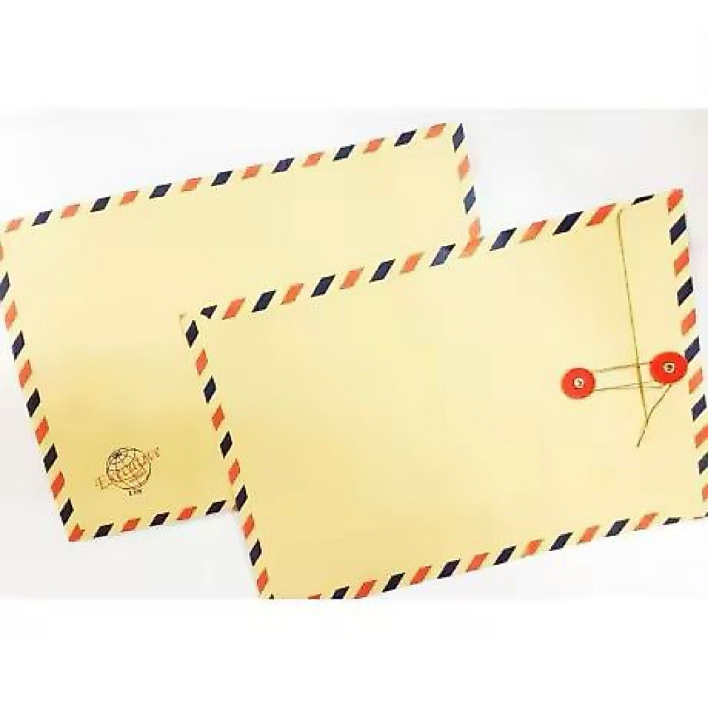 (10 Lembar)Amplop/Envelope/Surat Coklat Airmail/Air Mail Tali E311 F4 || Amplop Surat lamaran kerja
