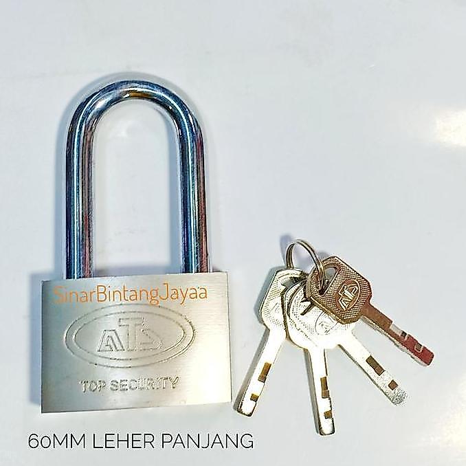 ATS KUNCI GEMBOK 60MM LEHER PANJANG / KUNCI GEMBOK 60MM LEHER PANJANG