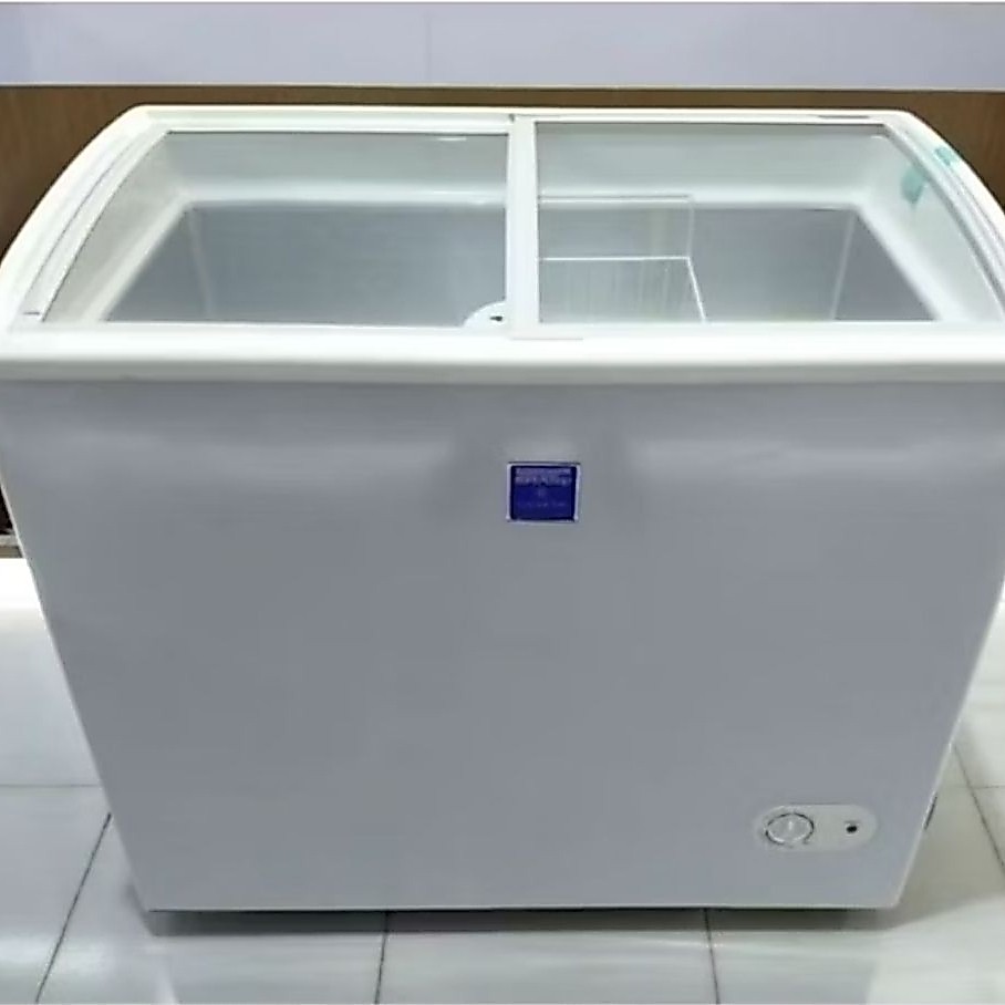 SHARP FRW 210 CHEST FREEZER BOX KACA SLIDING 212 LITER