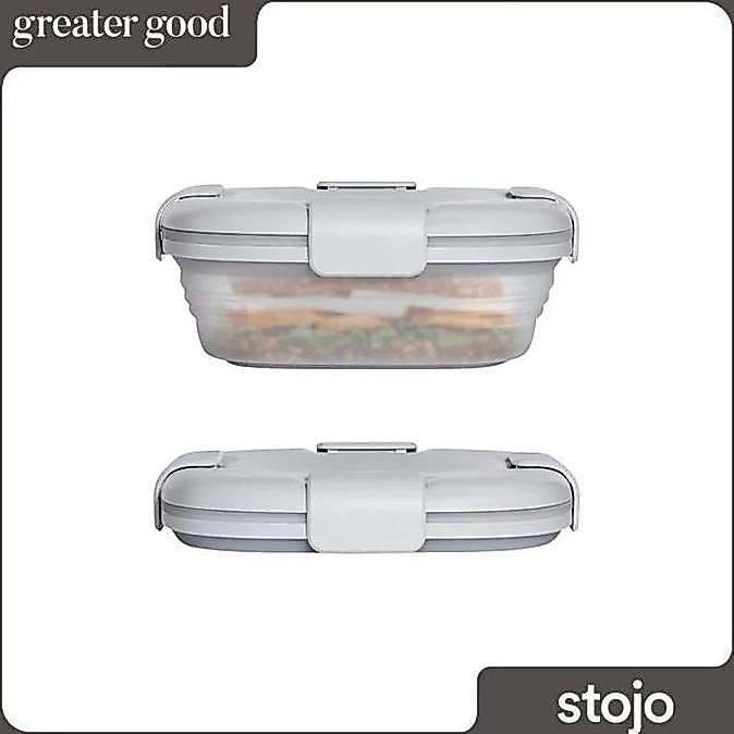 Stojo - Collapsible Food Box in Translucent Cashmere 24 oz, 700 ml / Kotak Makan Silikon Lipat Trave