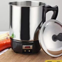 Panci Listrik Stainless Steel 15 cm Panci Listrik Mini Electric Mug Portable