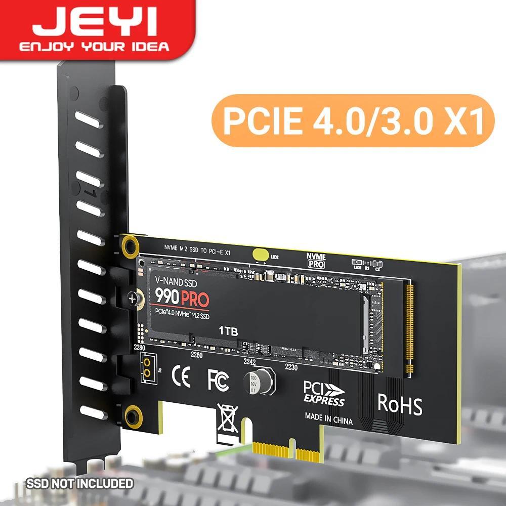 JEYI M.2 NVME SSD to PCIe 4.0 x1 Adapter Card, SK4 - NVMe Expansion Adaptor untuk Desktop PC