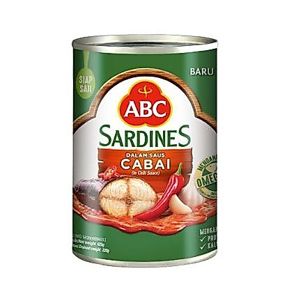 ABC sarden saus cabai - makanan kaleng sarden abc besar 1pcs