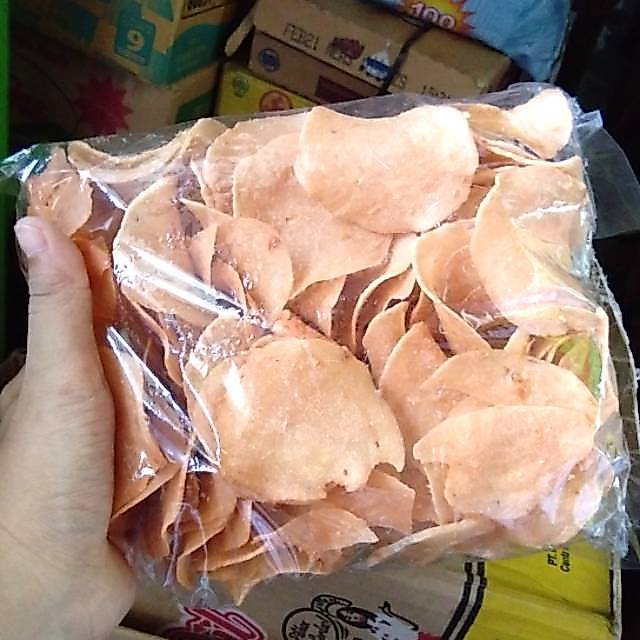 Kerupuk Selondok Bulat krupuk slondok bundar langsung goreng
