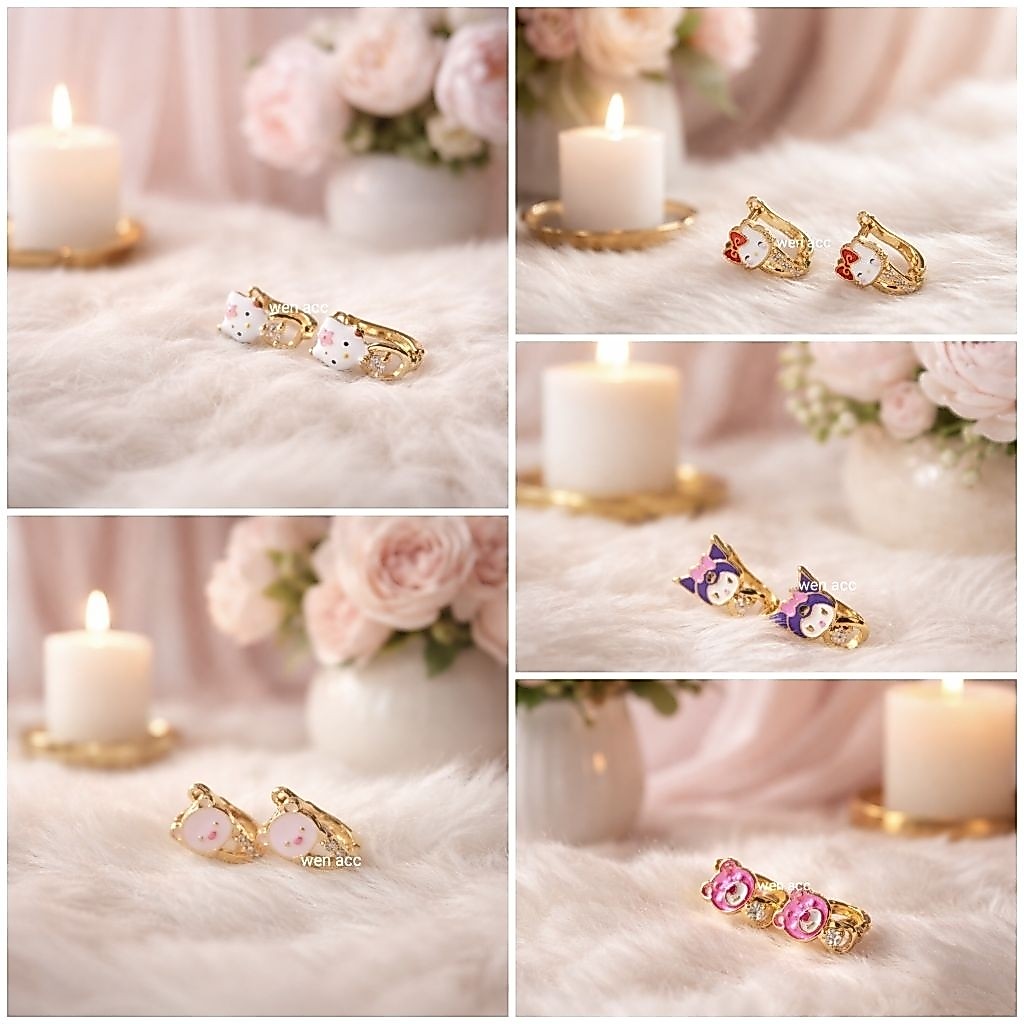 Anting Tusuk Xuping Anak Lapis Emas Anting Emas Karakter Lucu
