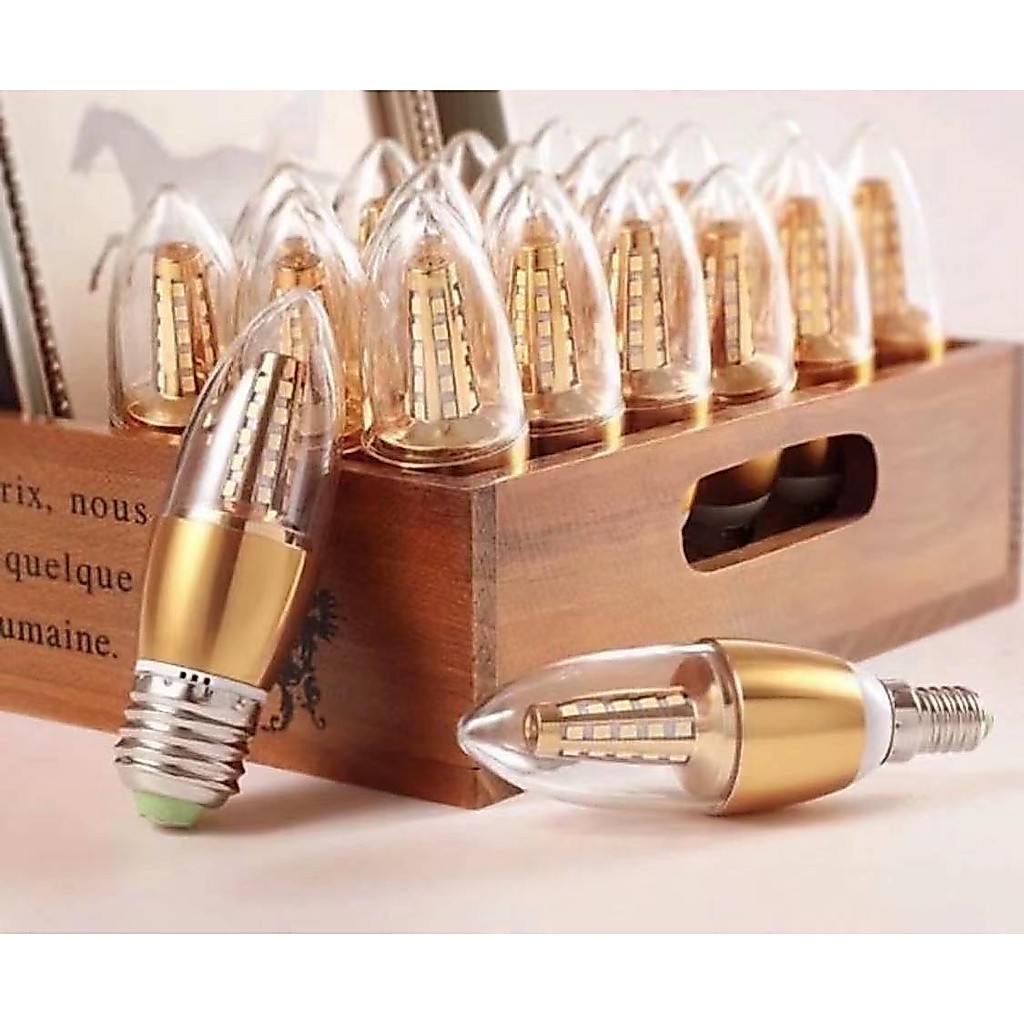 LAMPU CANDEL LED BOHLAM CANDEL LILIN SMD 5WATT E14 E27 PUTIH KUNING