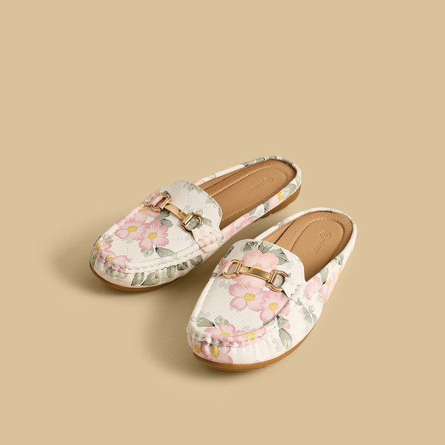 Max Fashions Sepatu Sandal Wanita Floral Print Mules