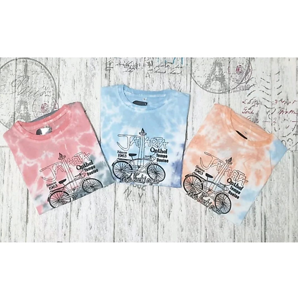 Stelan Kaos Anak Jakarta Monas - Kaos Anak Motif Jakarta - Baju motif JAKARTA -Baju celana anak anak