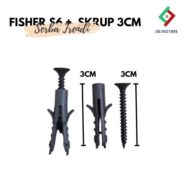 Serba Trendi SKRUP GYPSUM 3CM SEKRUP GIPSUM 3CM + FISHER S6 + SEKRUP GIPSUM 3CM