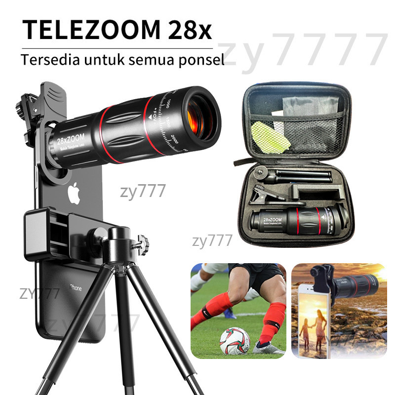 Lensa Apexel 28x Zoom Lensa Zoom Lens Kamera Tele Zoom HP Lensa Apexel 18x25 Lensa Kamera HP