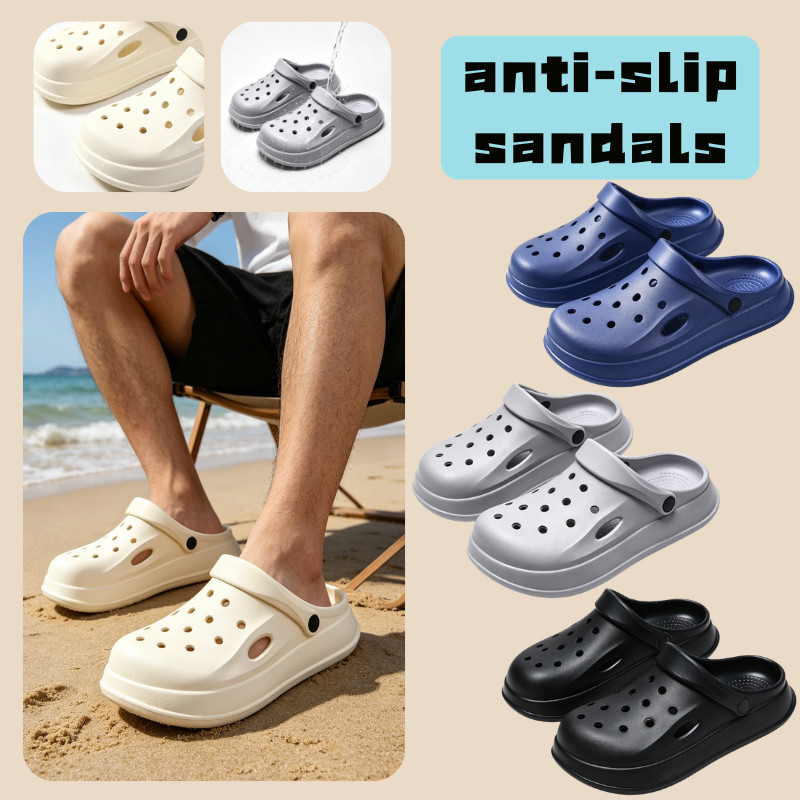 Sandal Crocs Travelling Pantai Bali Lombok Anti Pasir Tahan Air Sepatu Lubang Ringan Mudah Dibawa Li