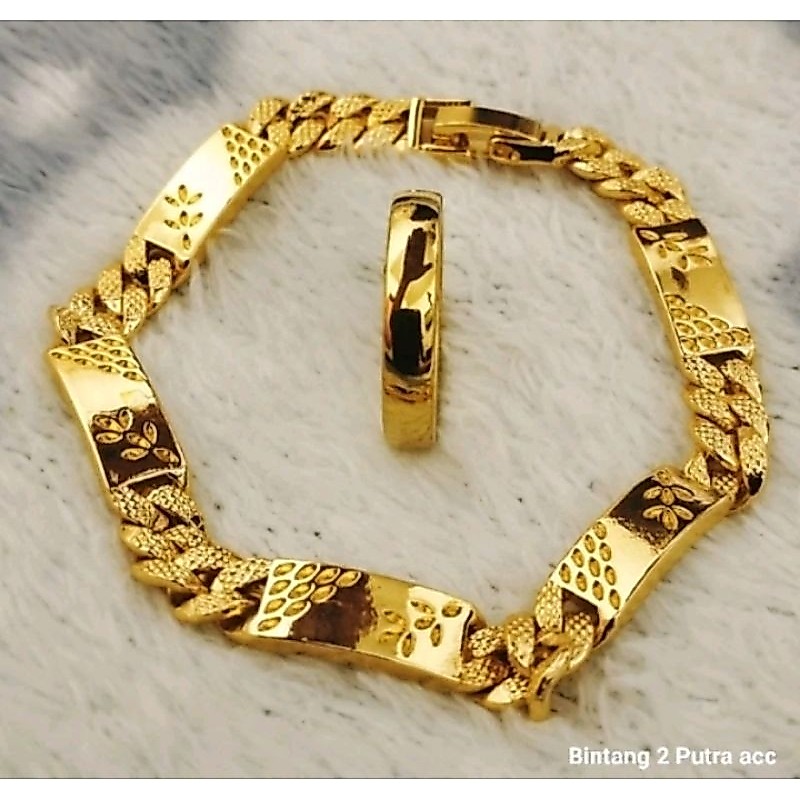 GELANG SPASI GELANG WANITA DEWASA BERBAHAN KOIN LOGAM 1991 LAPIS EMAS 24K ELEGAN ANTI KARAT