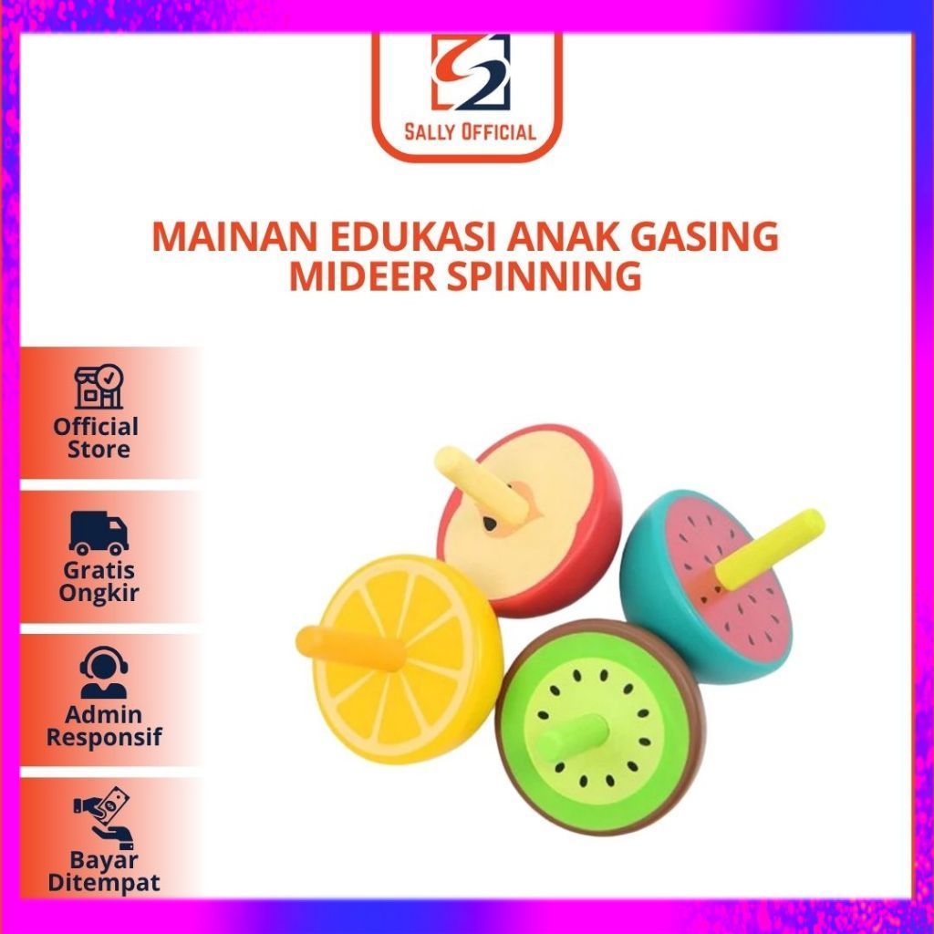 COD Mainan Kayu Gasing Anak Mideer Spinning Tops Mainan Edukasi Anak PRJ BISA TERBARU TERMURAH 2026