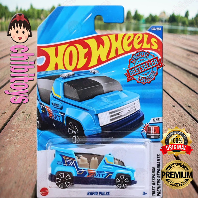 Hot Wheels Rapid Pulse First Response Diecast Mobil Biru EMT