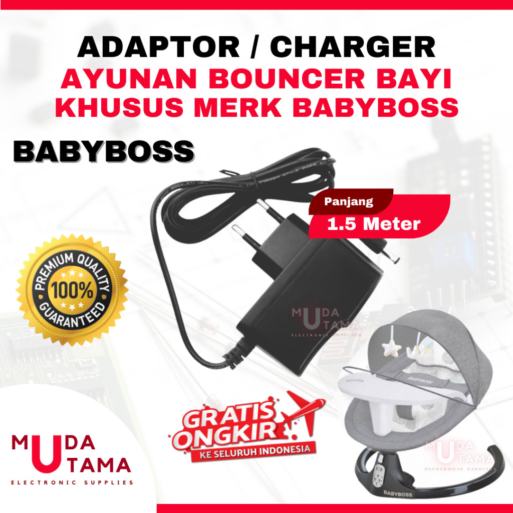 ADAPTOR AYUNAN LISTRIK BAYI BABYBOSS - KABEL 1.5 Meter - BAGUS | ADAPTOR SWINGER BAYI BABYBOSS | ADA
