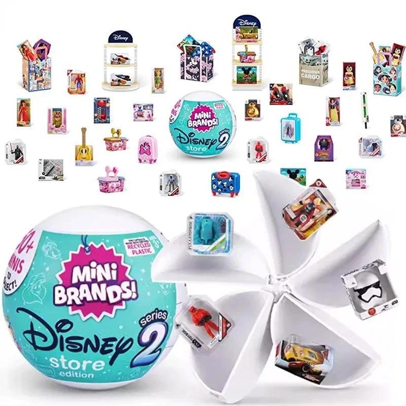 5 Mainan Koleksi Mini Brands Disney Edisi Toko Disney, 2 Kapsul Misteri, Boneka Miniatur Asli, Hadia