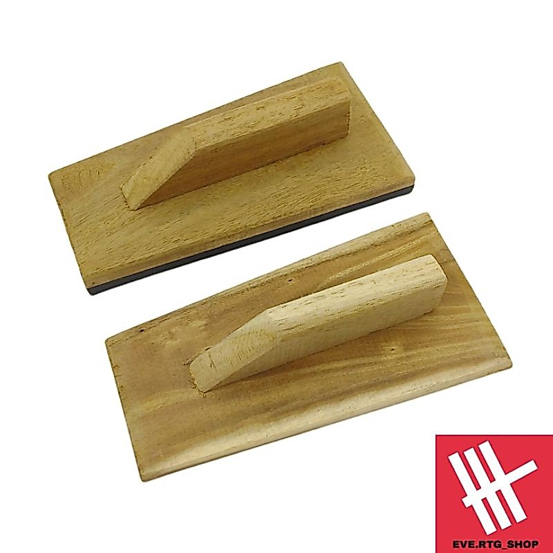 Roskam Kayu Kecil Lapis Busa Gosokan Kayu