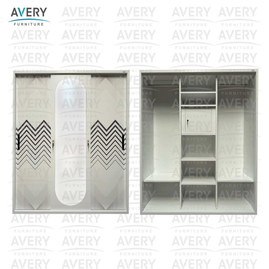 Avery - HMA-1500SL - Lemari Sliding Besi Pakaian 3 Pintu