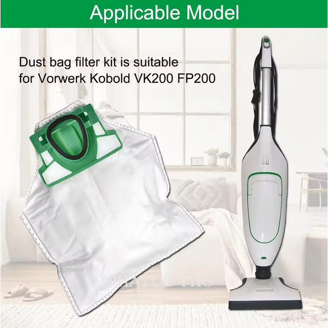 Kantong Debu Vacuum Cleaner Universal Dust Bag Non Woven Washable Untuk Kobold VK200 FP200 Filter Ba