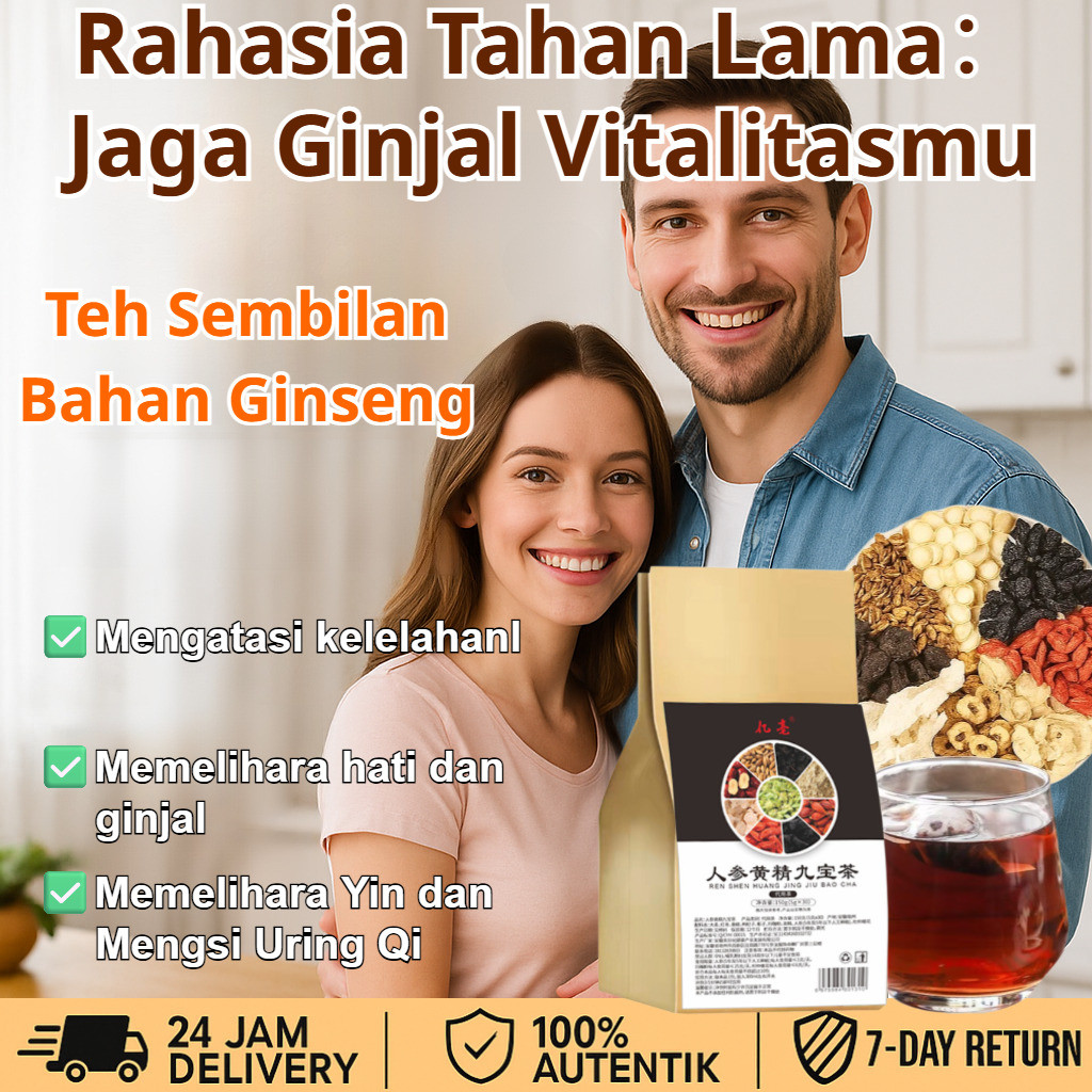 [Promo Spesial] Teh Herbal Ginseng & Poligonatum | Teh Sembilan Harta | Minuman Kesehatan Tradisiona