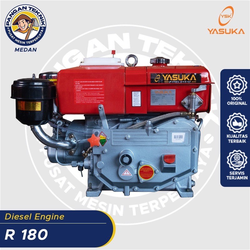 MESIN DIESEL YASUKA | R180 | MESIN DIESEL 8 PK