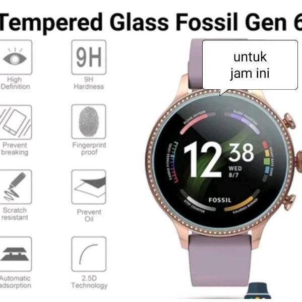 tempered glass untuk FOSSIL JULIANNA gen 6 gen6mTG anti gores jam tangan tempered glass pelindung la