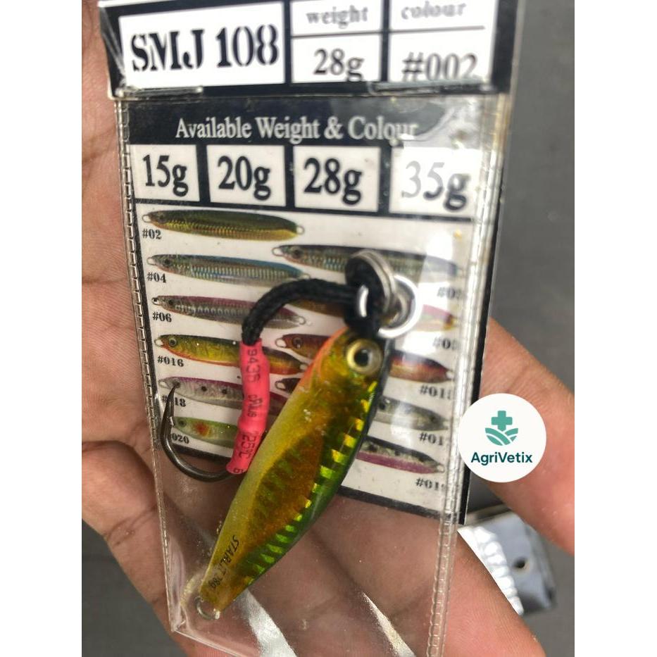 Umpan Metal Jig Starlit Include Assist Kevlar Hook Dan Split Ring - 002, 20gr