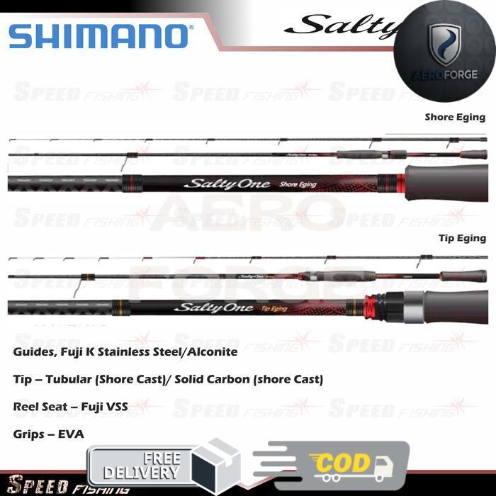 Joran Shimano Salty One Tip Eging Shore Eging Rod Spinning Cumi - S66M-S