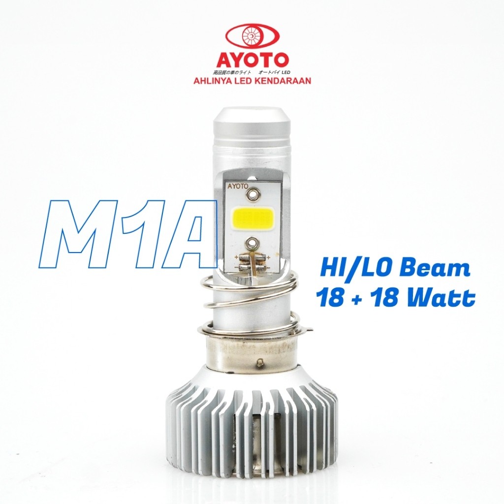 (LIVE) Lampu motor depan LED AYOTO M1A M7A H6 AC DC motor bebek matic AC DC