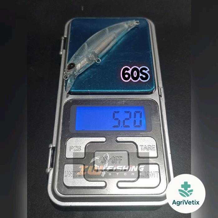 1 pcs umpan blank lure minow duo ryuki 50s, 60s, 70s sinking free mata ikan Pancing - 60s, Blank ryu