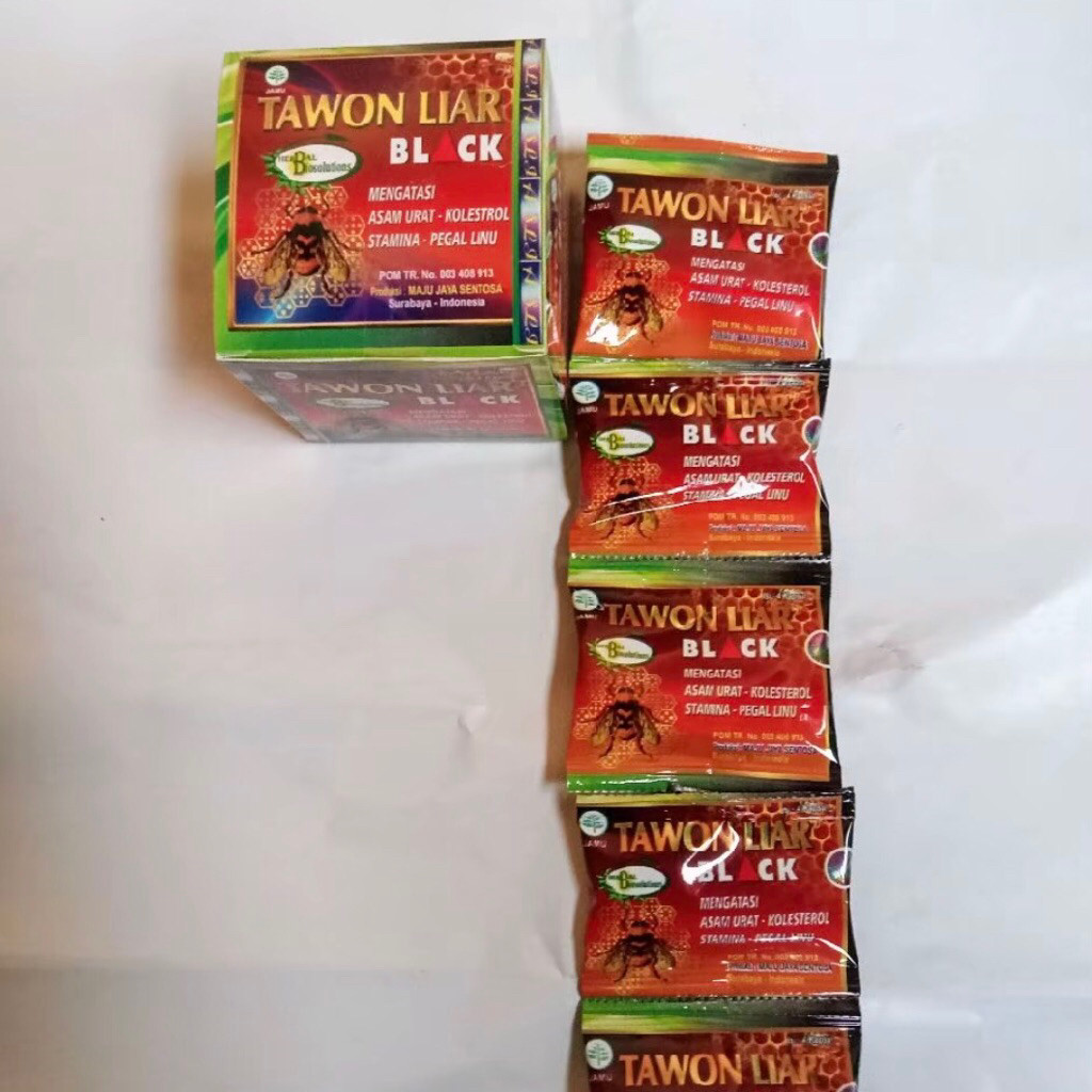 asyfa_mart [ Ready Stok ] Tawon Black Liar Asli 10 Bungkus 4 Kapsul