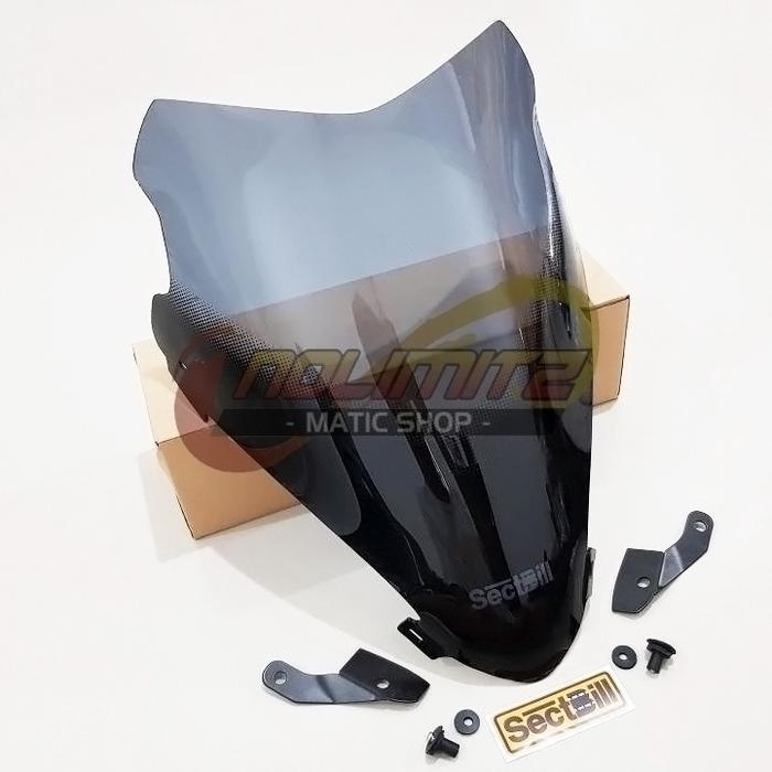Windshield Sectbill Evo Visor Kaca Tameng Depan Honda PCX 150 Lokal - Clear
