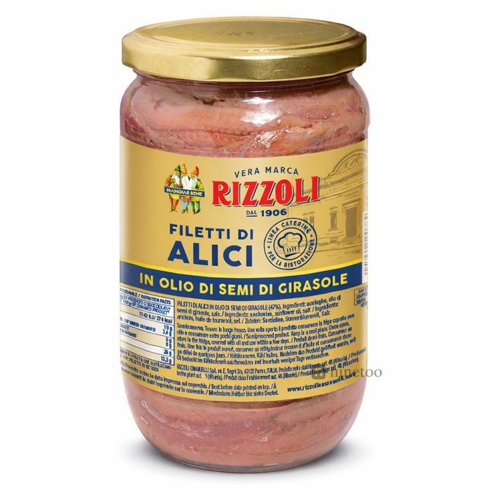 Italian Anchovy fillet anchovies acciughe in Oil ikan teri Asin Minyak