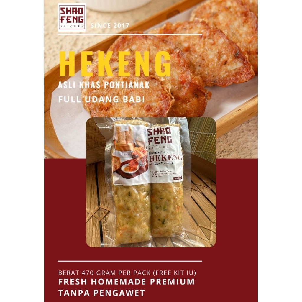 HEKENG PONTIANAK PREMIUM SHAOFENG 100% UDANG BABI NON-HALAL JABODETABEK