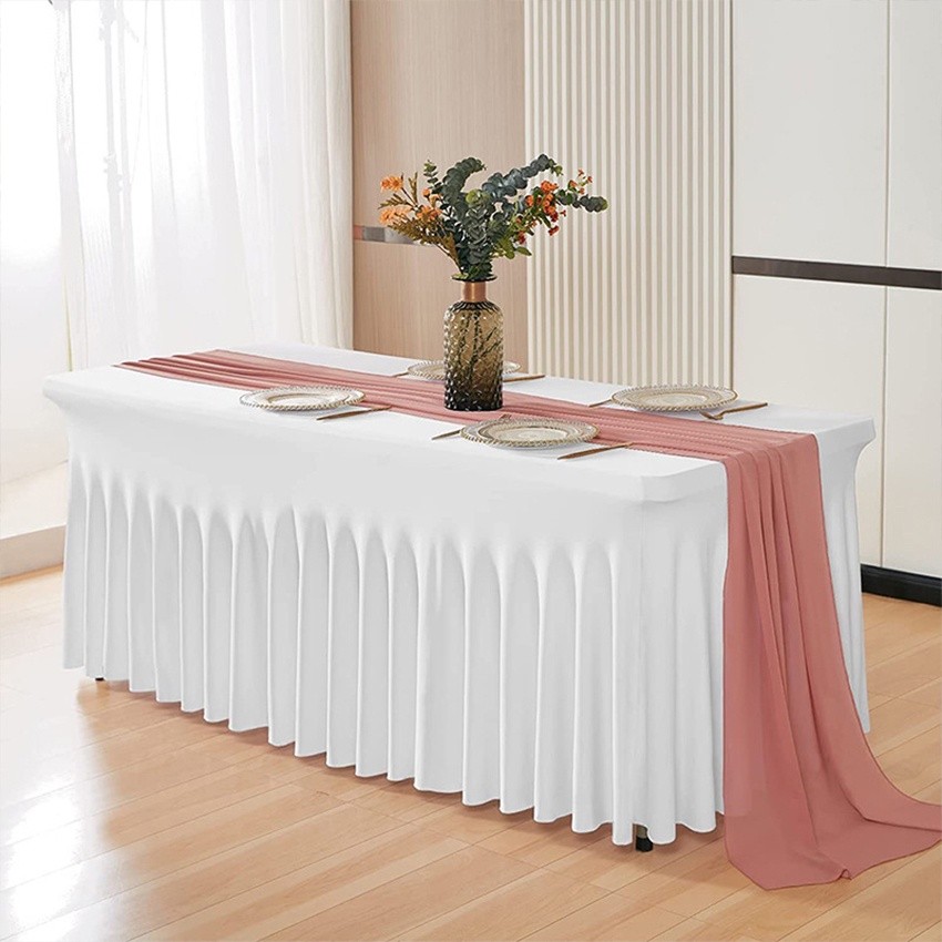 Rok Meja Dekorasi /Skriting Meja/Rok Meja Rempel Tinggi 75cm Rok Meja Pesta Kantor Prasmanan Rempel 