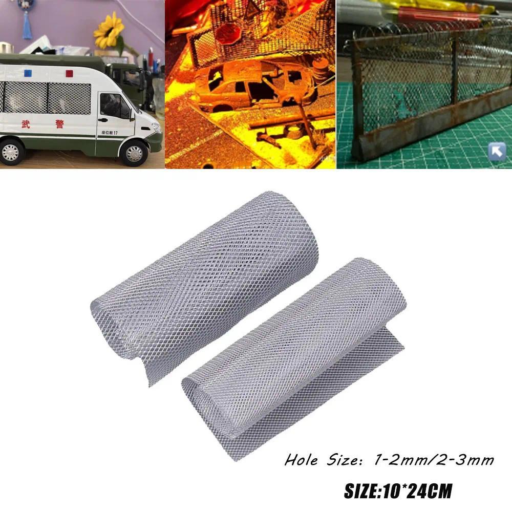 1PC Kit Pembuatan Model Jaring Logam Miniatur DIY 10*24cm HO Kereta Api Pagar Kawat Duri Model Tangk