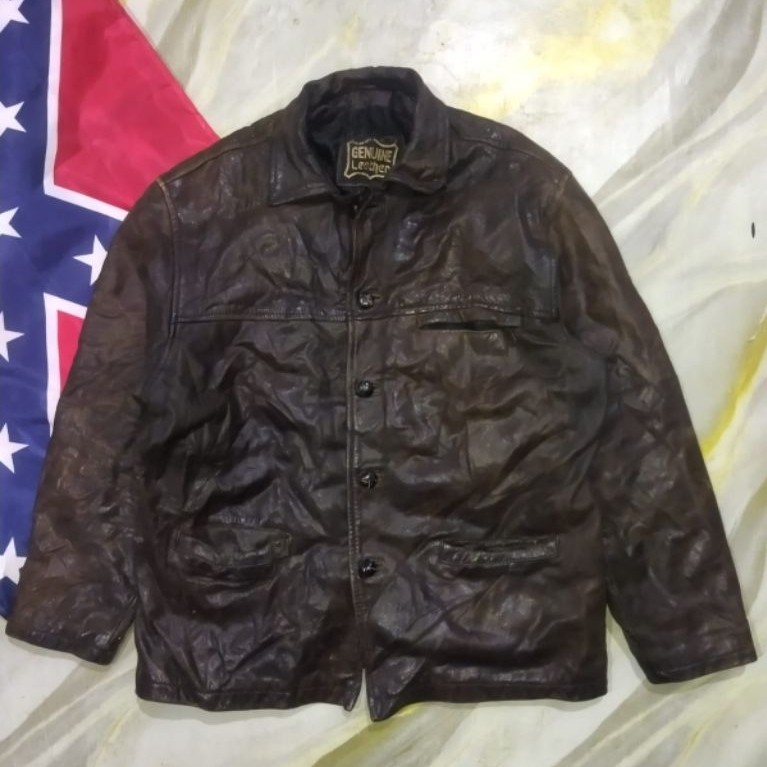 VINTAGE DETROIT CASUAL LEATHER JACKET