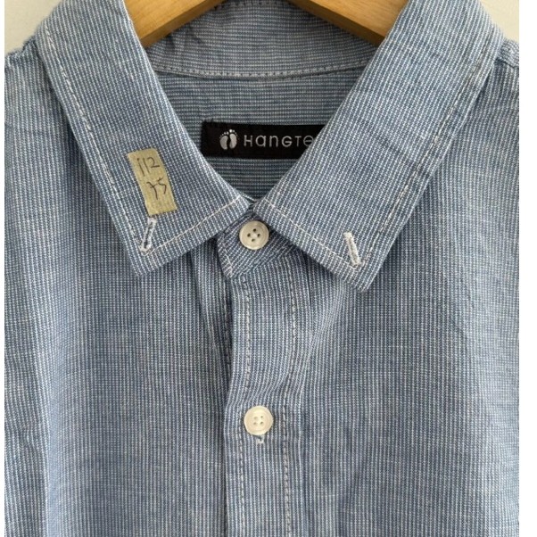 KEMEJA SALUR BIRU HANGTEN XL LD 112