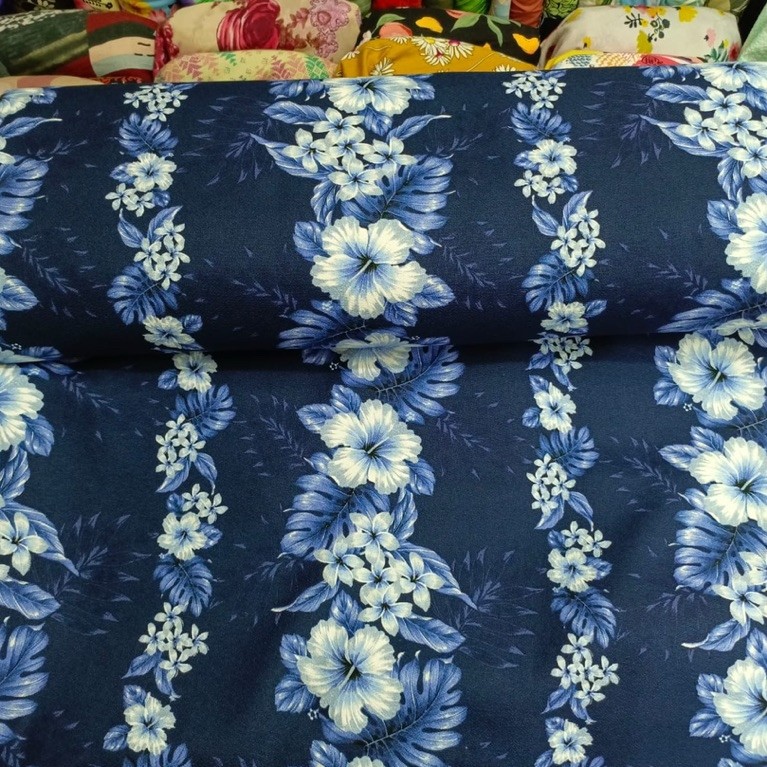 Kain Katun Kanvas Premium Import ll Motif Bunga
