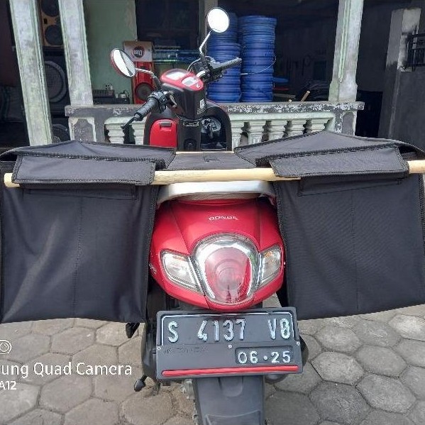 GARANSI TOPS Tas Motor Anti Air Tebal Kuat Tas Obrok Pos Keranjang Motor Jumbo KEKINIAN