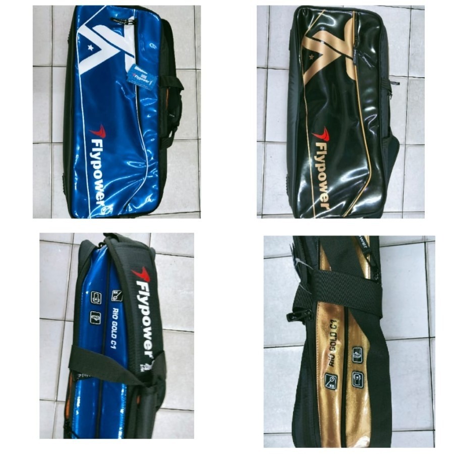 Promo Tas Badminton Original Bulutangkis Flypower Rio Gold C1
