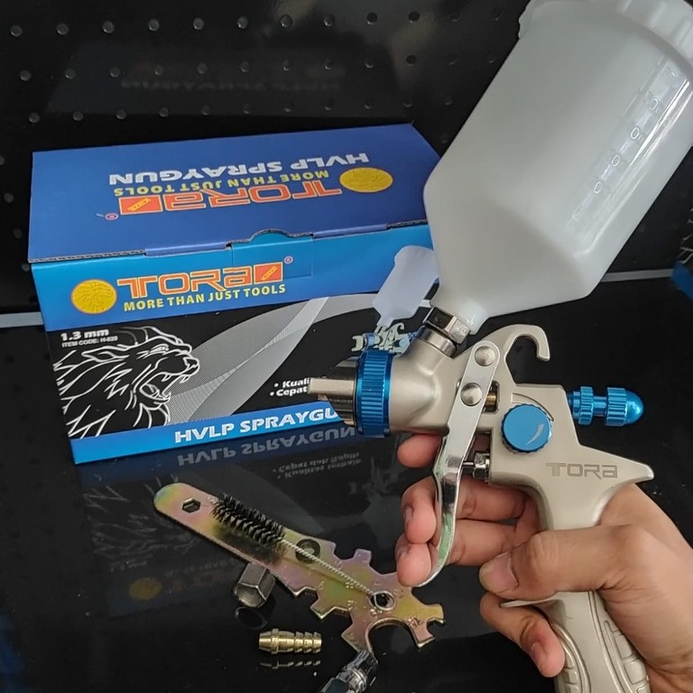 ALAT SEMPROT/MENYEMPROT CAT/CET MERK TORA HVLP SPRAY GUN 1.4 MM 600 ML - ALAT SEMPROT CAT TEKANAN