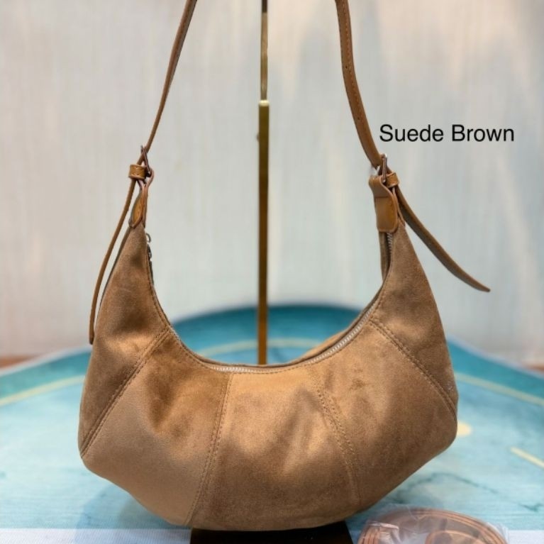 Tas Lemaire Croissant Bag Premium – Tas Selempang & Bahu Kulit Suede Elegan