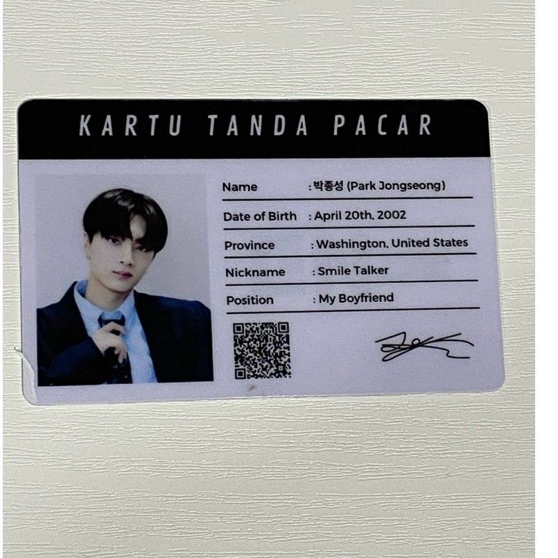 Jay Id card Kpop Enhypen