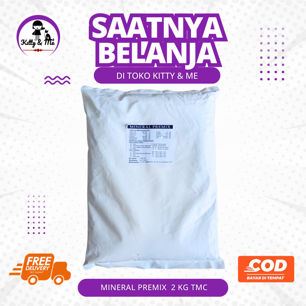 MINERAL PREMIX 2 KG TMC - Vitamin Mineral Untuk Meningkatkan Daya Tahan Pada Ternak & Unggas.