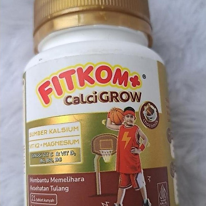Happyfit- Fitkom Calcrow Tablet Hisap Vitamin Tinggi Badan Anak Rasa Coklat - 21 Tabs