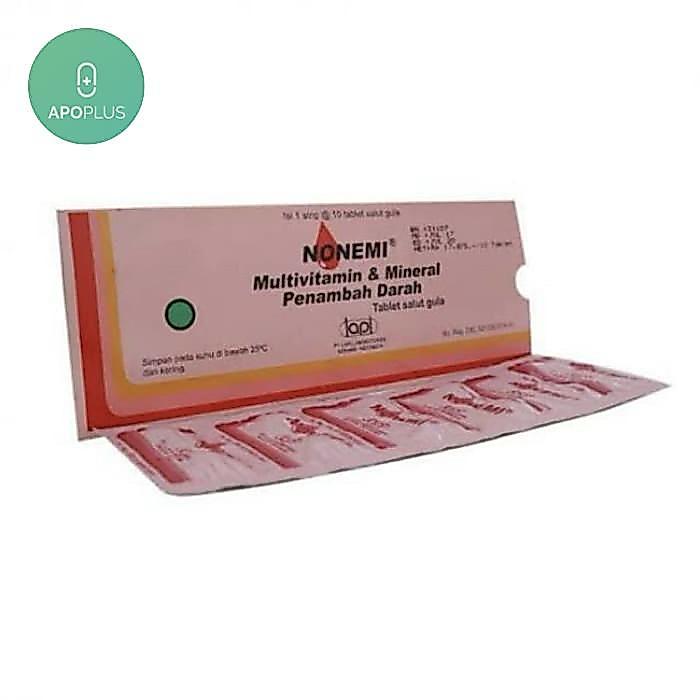NONEMI MULTIVITAMIN PENAMBAH DARAH 10s tablet