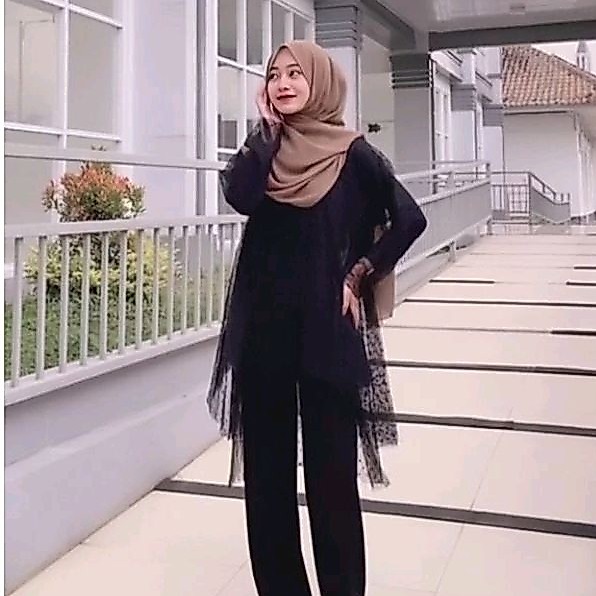 MARIA COLLECTION Valerie Outer Tunik Kebaya Tile Dot Outfit Kondangan wisuda lamaran All Size -