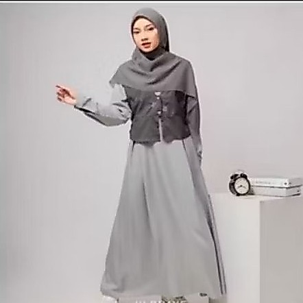 jilbrave shilla preloved. warna abu. NEGO